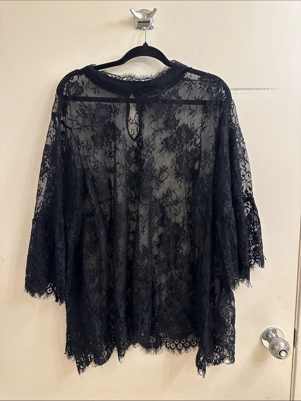 Torrid Lace Vampy Popover Eyelet Sexy Gothic Whimsygoth Sheer Blouse Top 5X